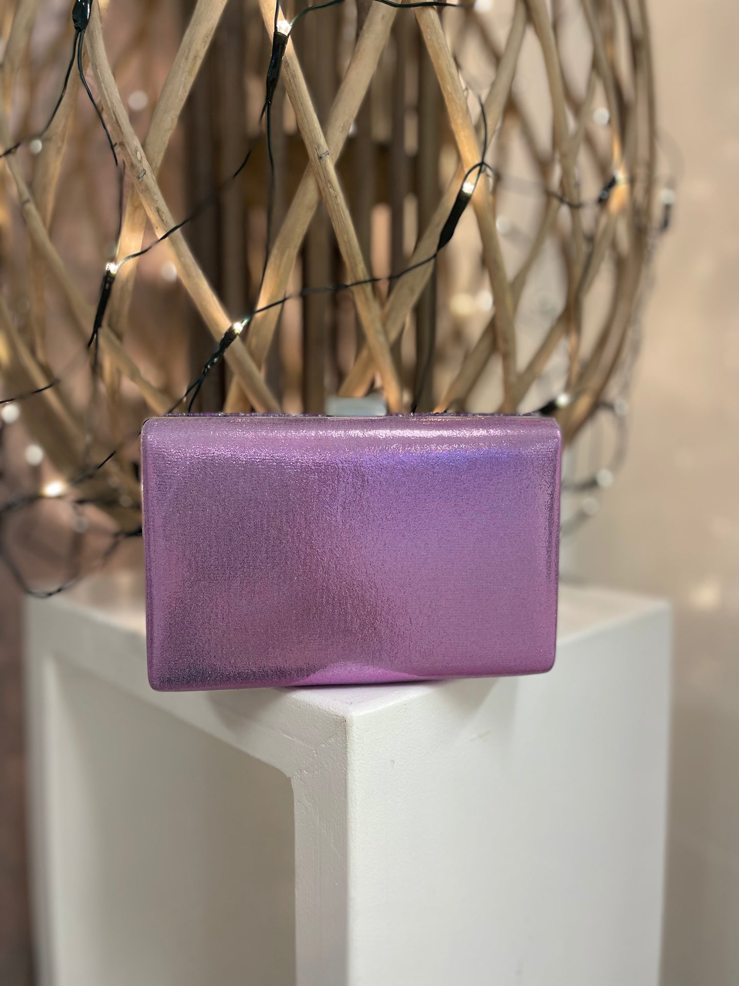 Lilac Sparkle Clutch Bag