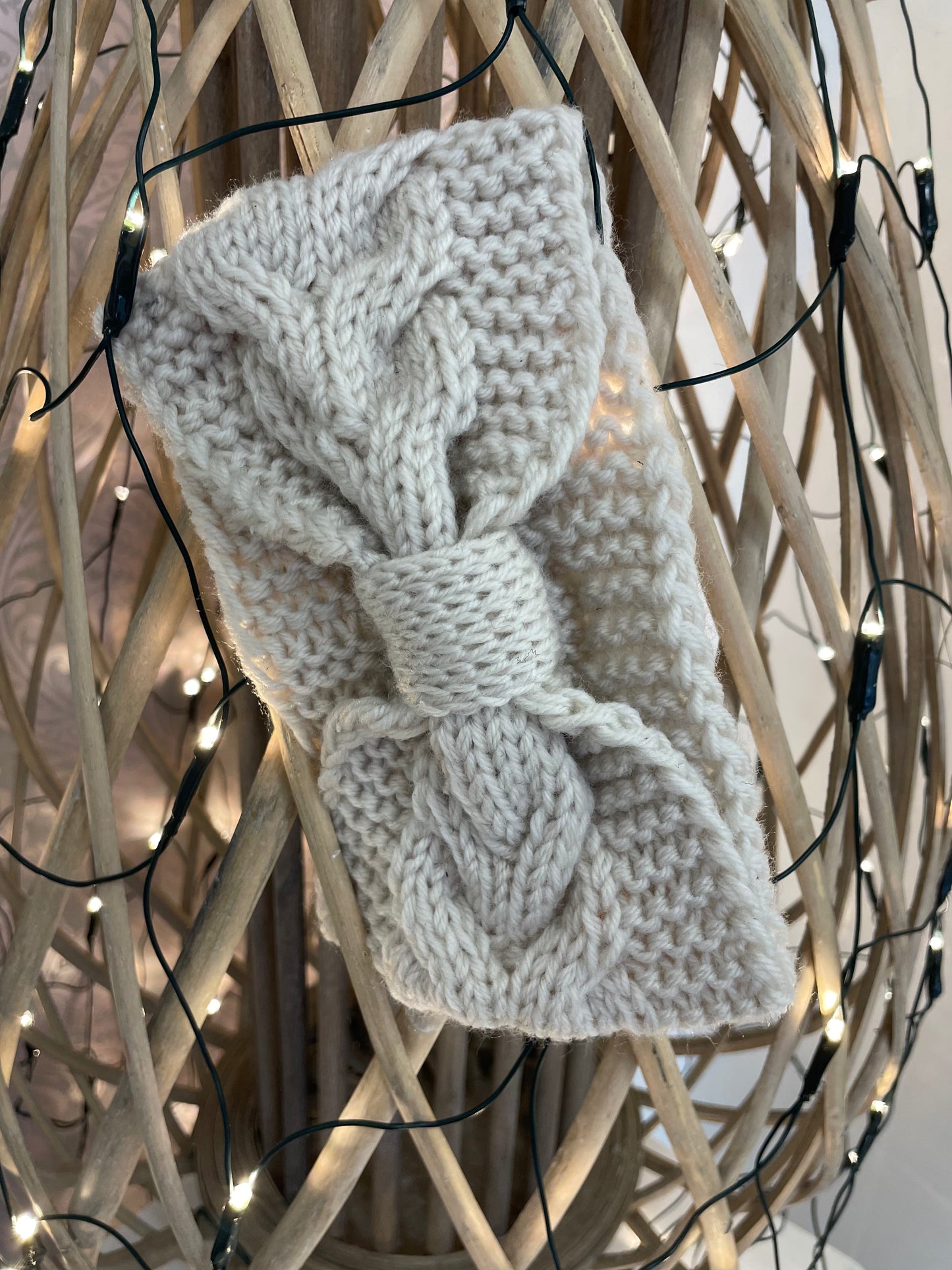 Oatmeal Knitted Headband
