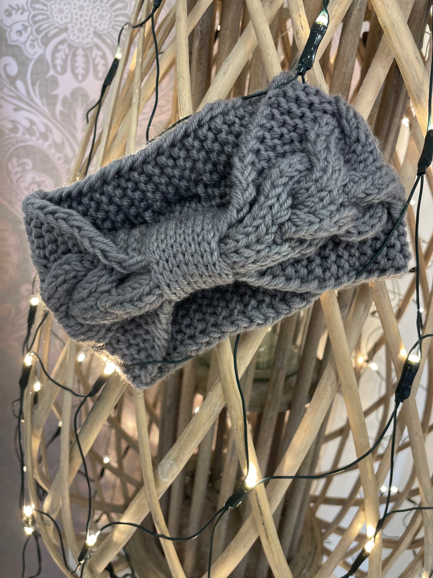 Grey Knitted Headband