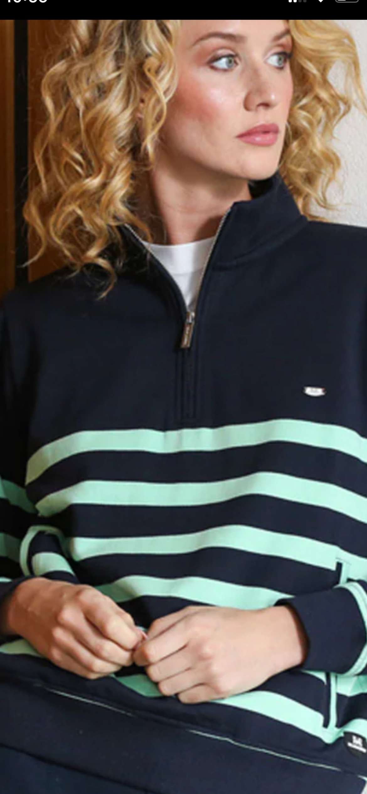 Relax & Renew Lena Half Zip Navy