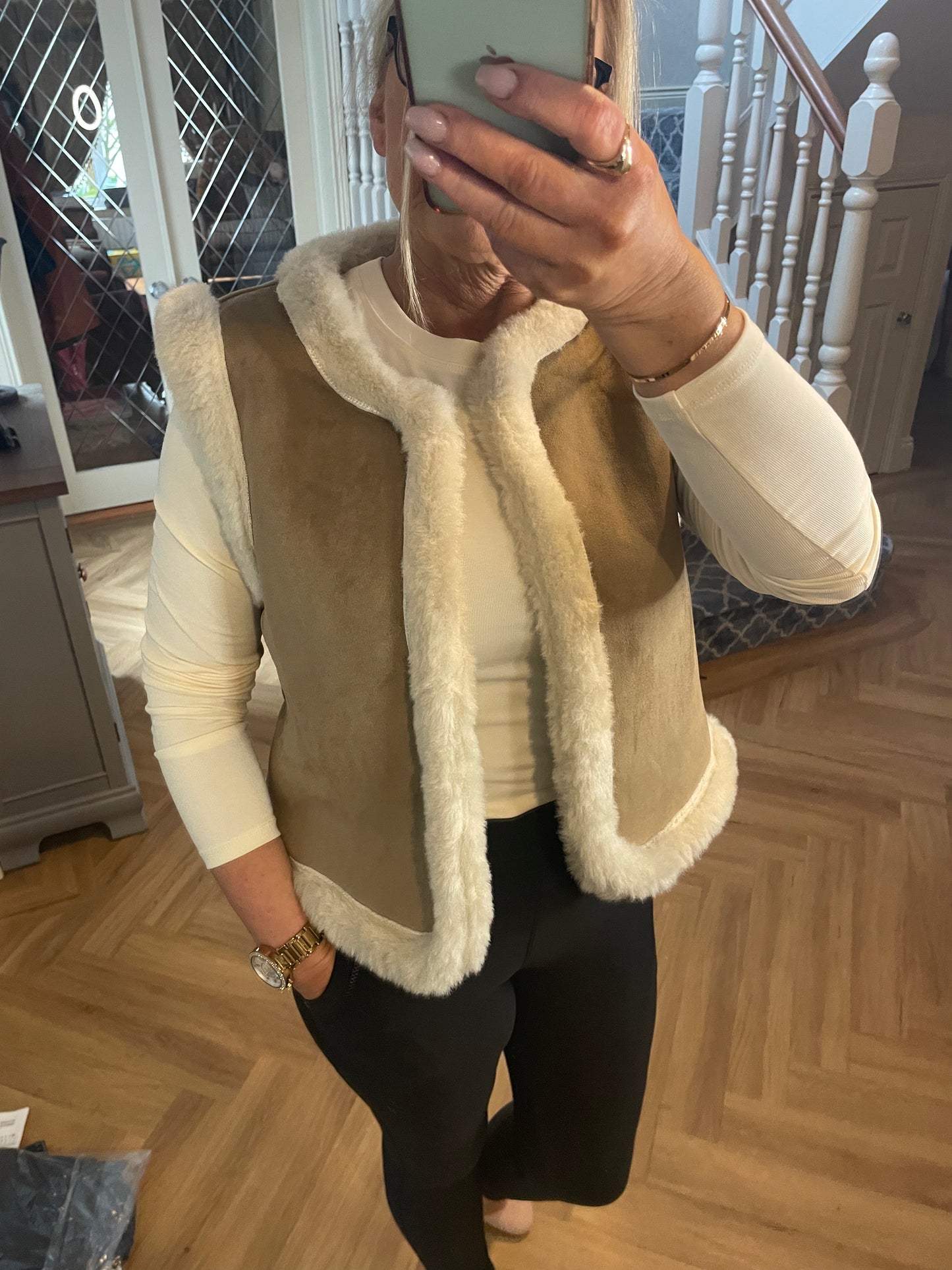 Faux Suede Gilet