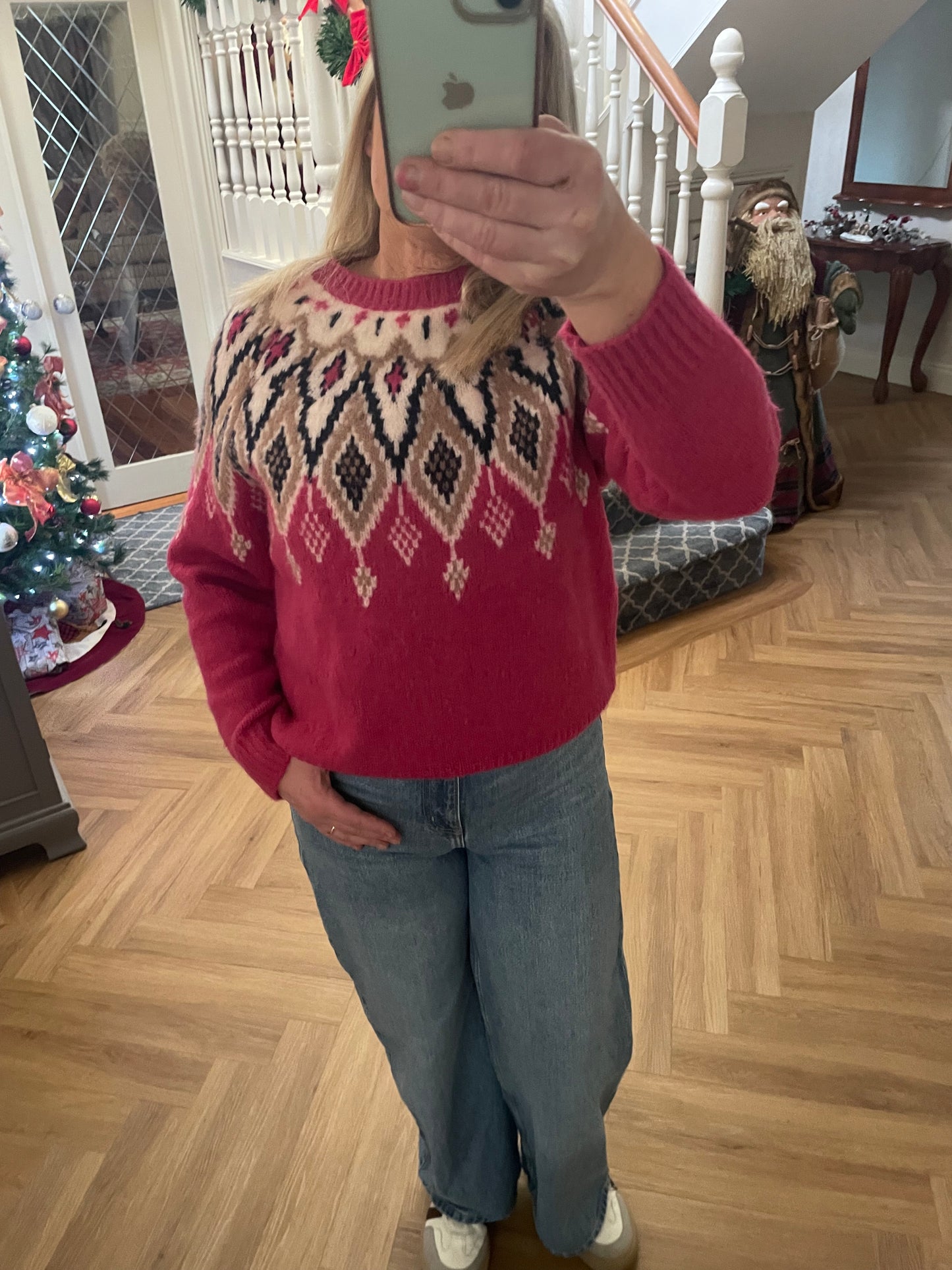 Pink fairisle jumper