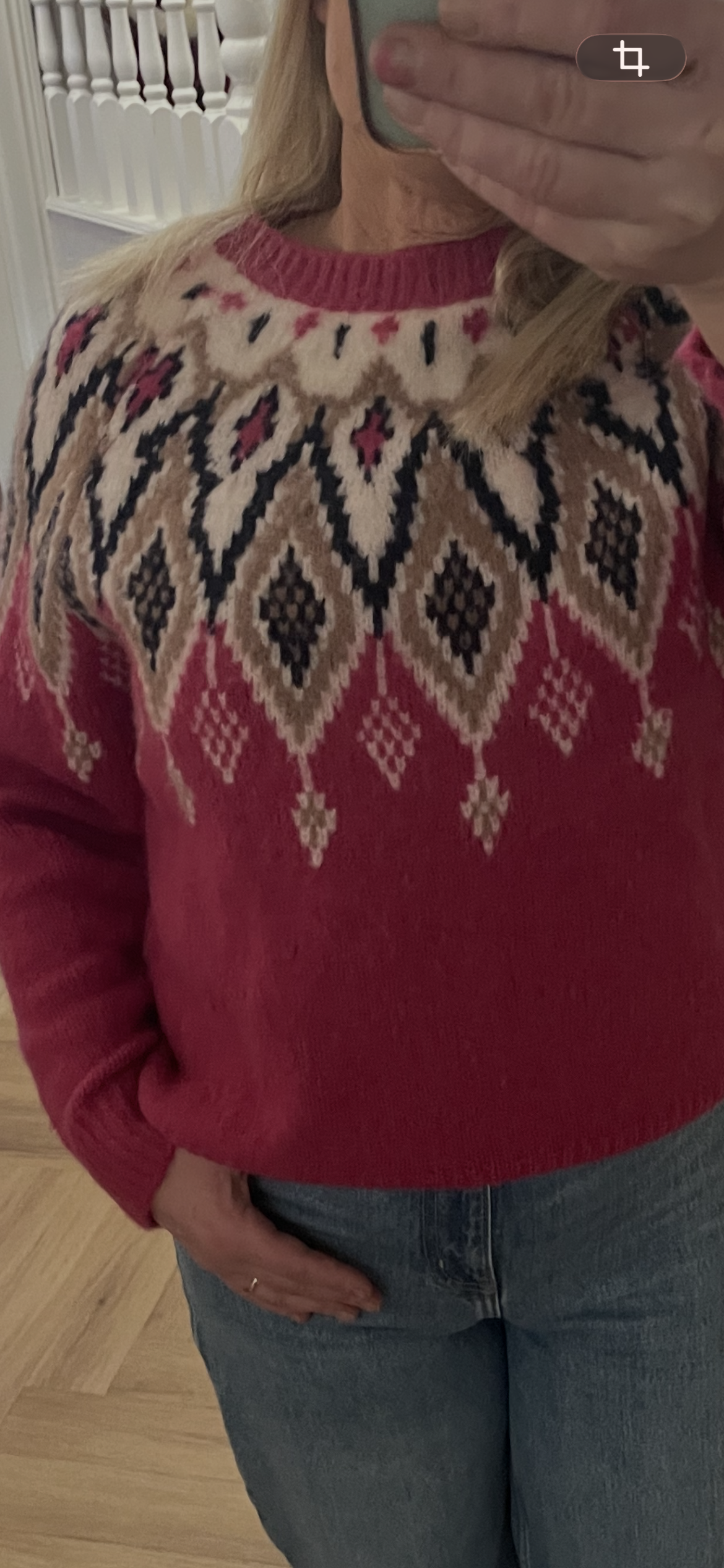 Pink fairisle jumper