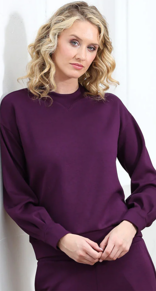 Relax & Renew Penny Sweater Plum
