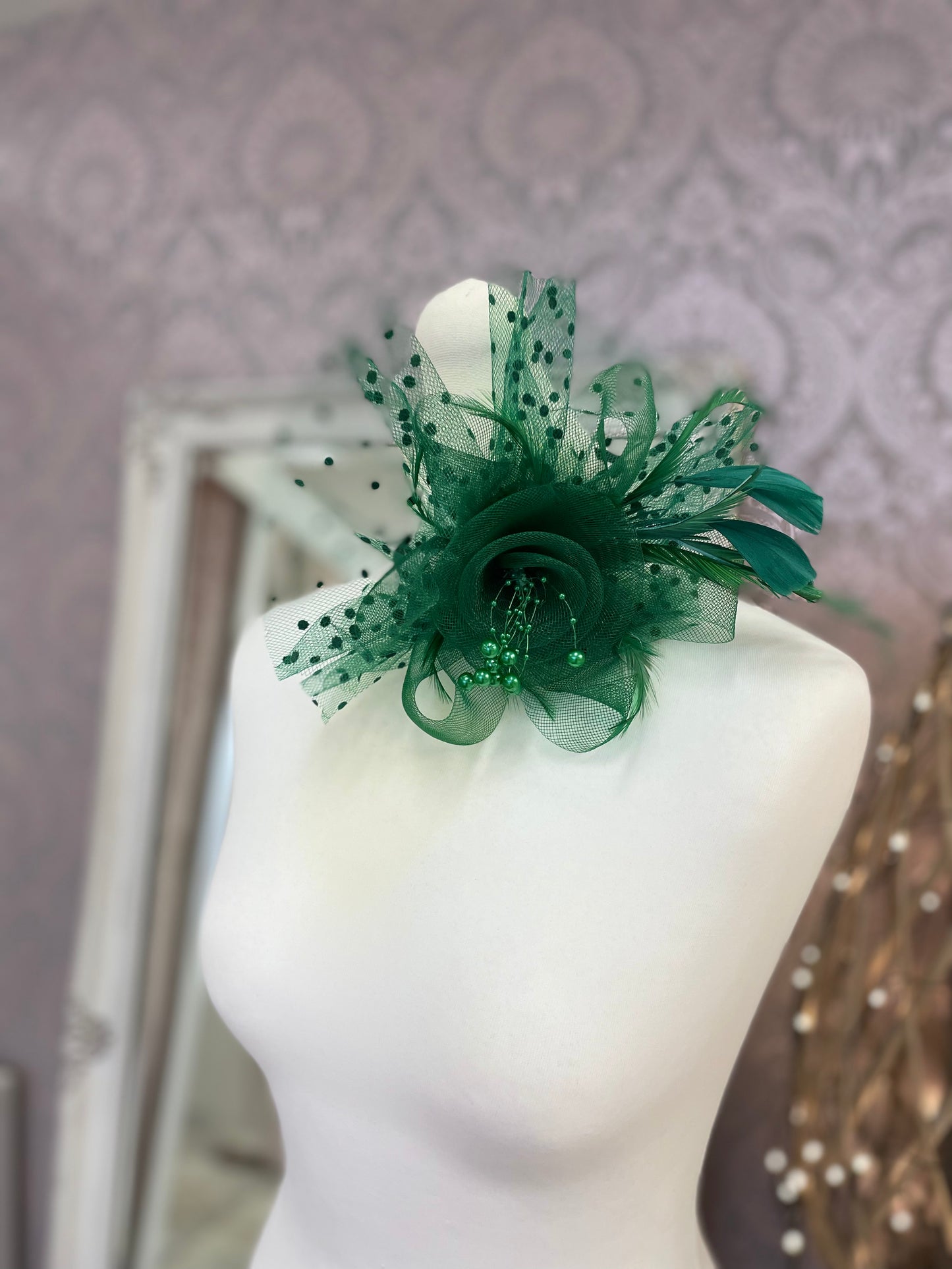 Emerald Green Fascinator