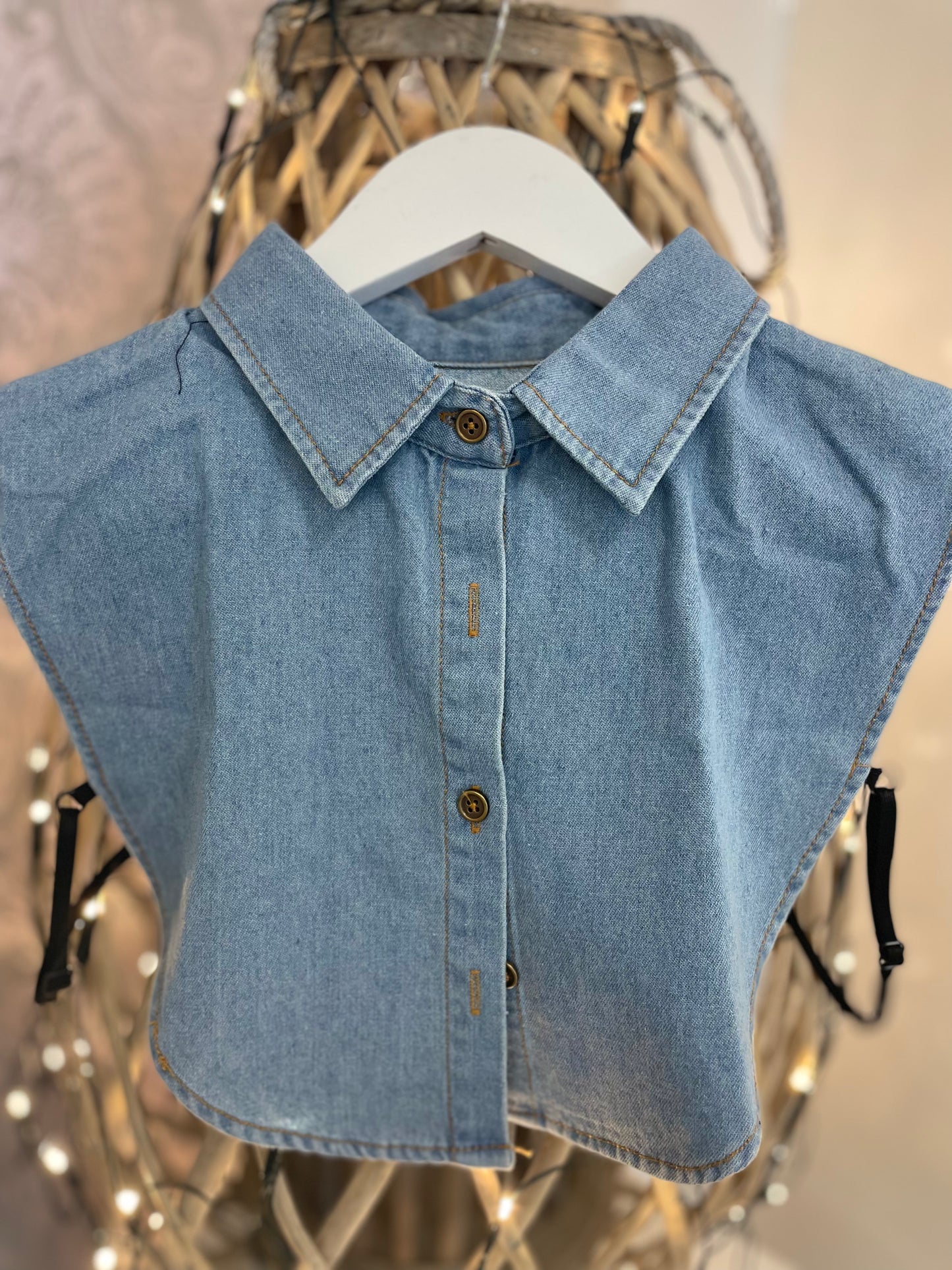 Light Denim Collar Stay