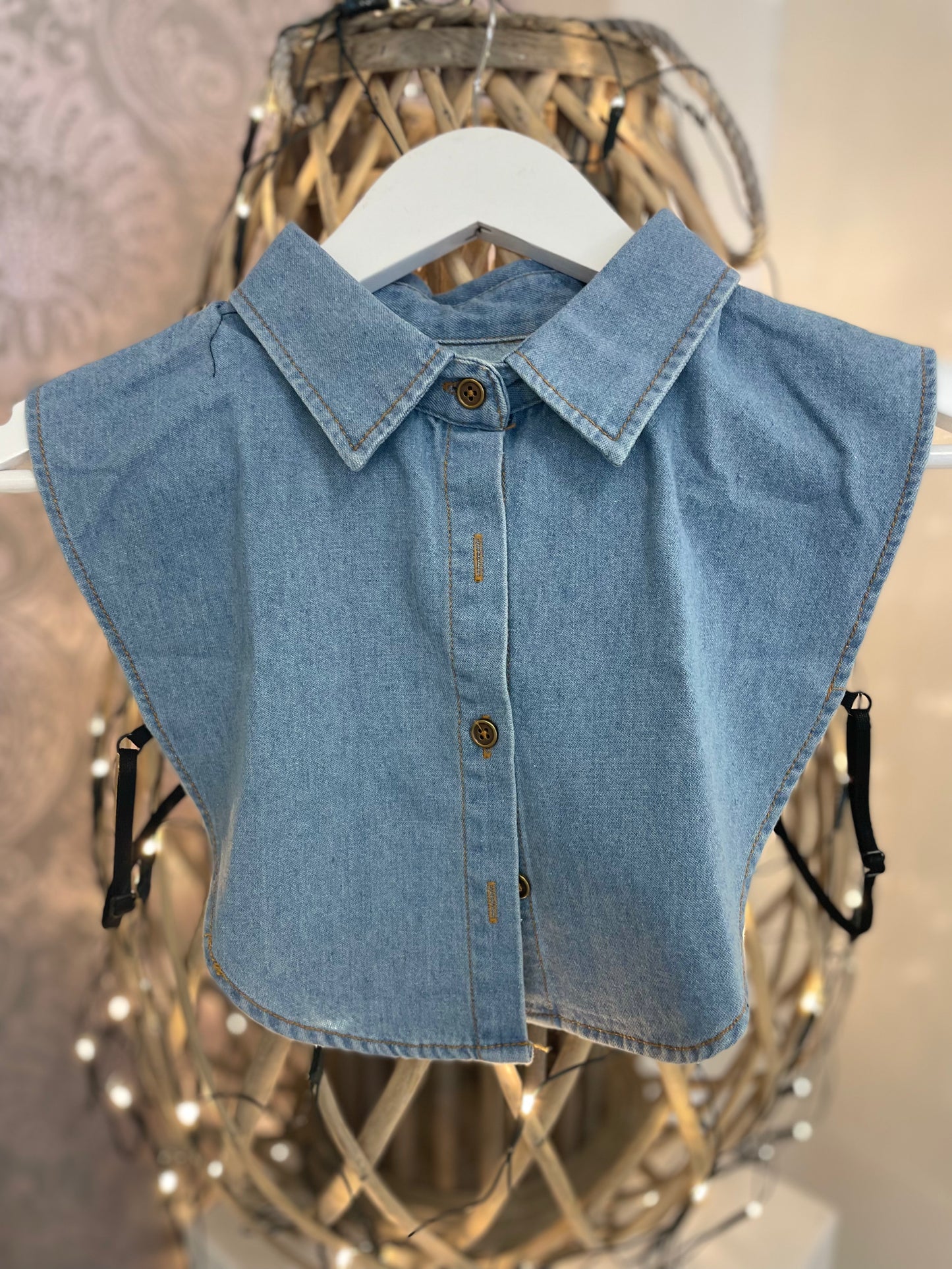 Light Denim Collar Stay