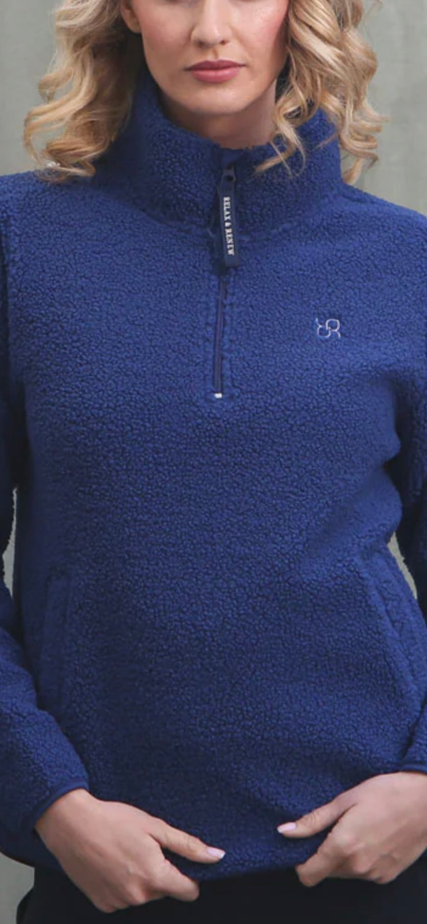 Julia 1/2 Zip in Blue