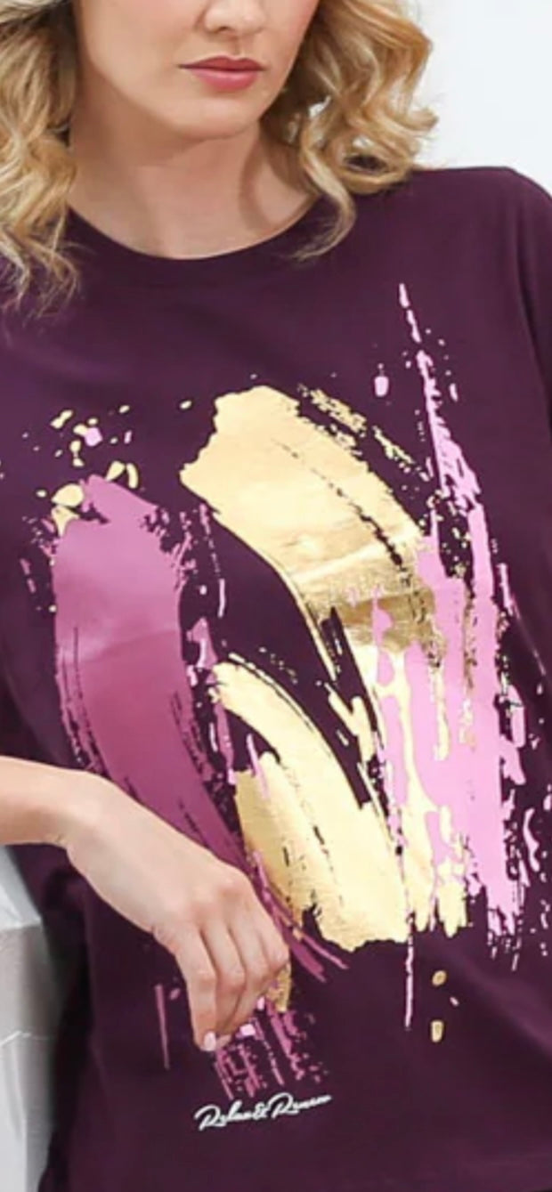 Relax & Renew Hallie Tee Plum