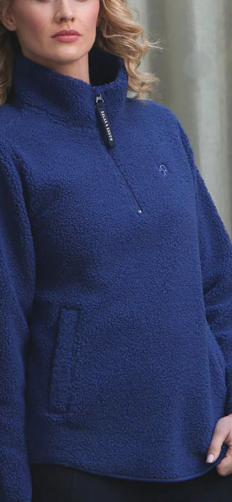Julia 1/2 Zip in Blue