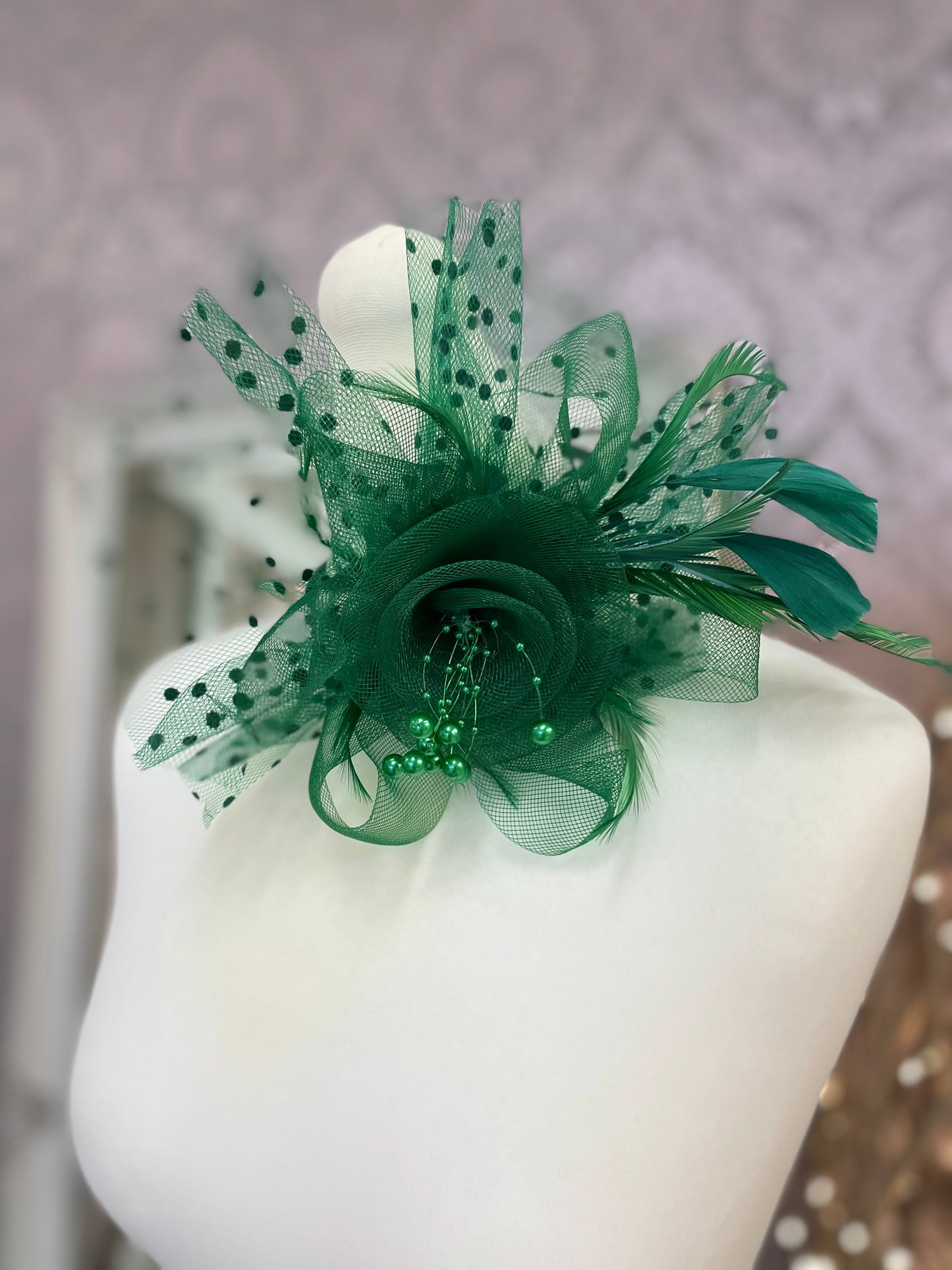 Emerald Green Fascinator