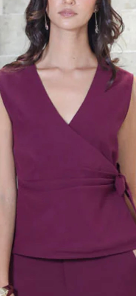 Zabrina Waistcoat Cranberry