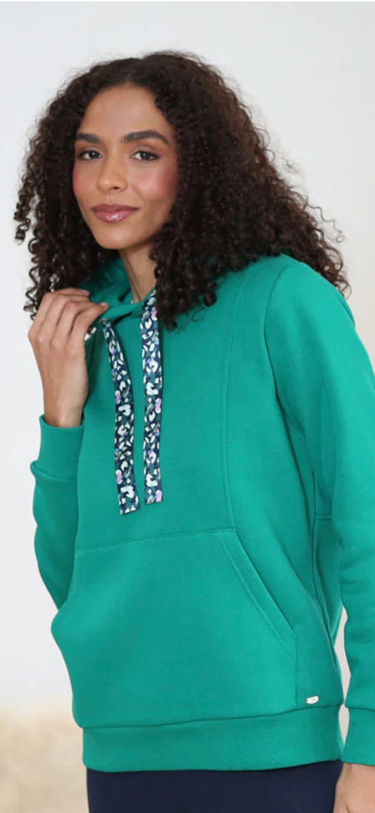 Relax & Renew Greta Hoodie in Green