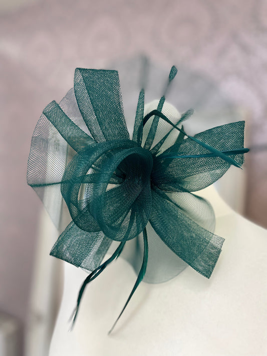 Forest Green Fascinator