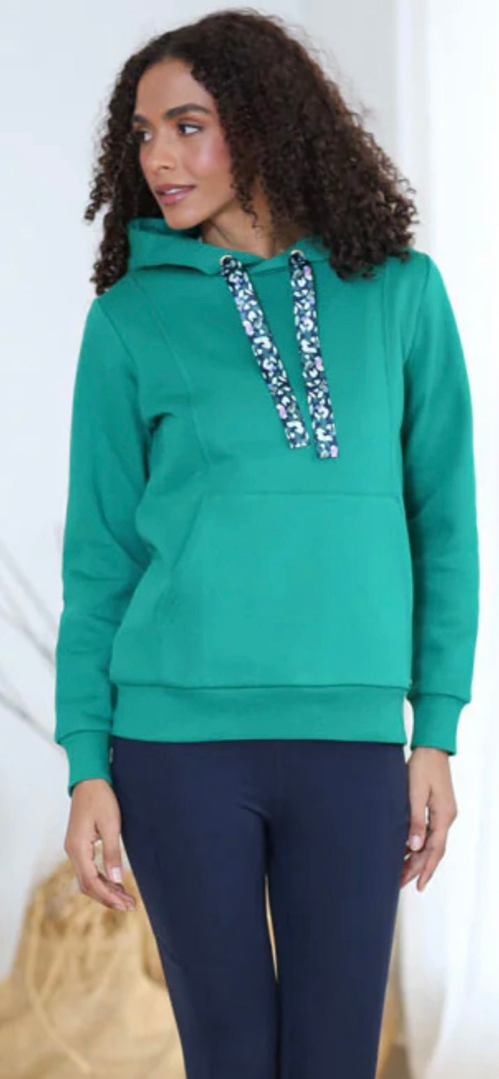 Relax & Renew Greta Hoodie in Green