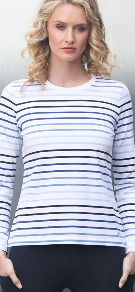 Kimberly Long sleeve Tee Blue
