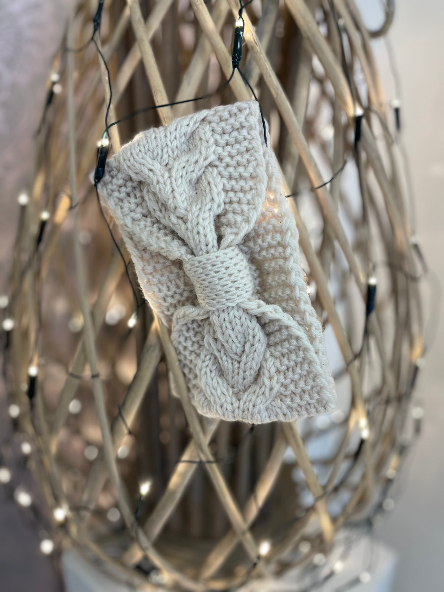 Oatmeal Knitted Headband