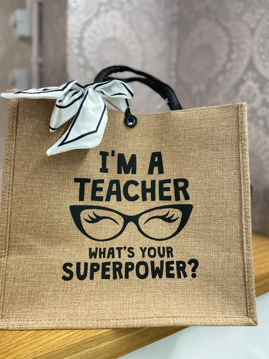 I’m a teacher tote bag