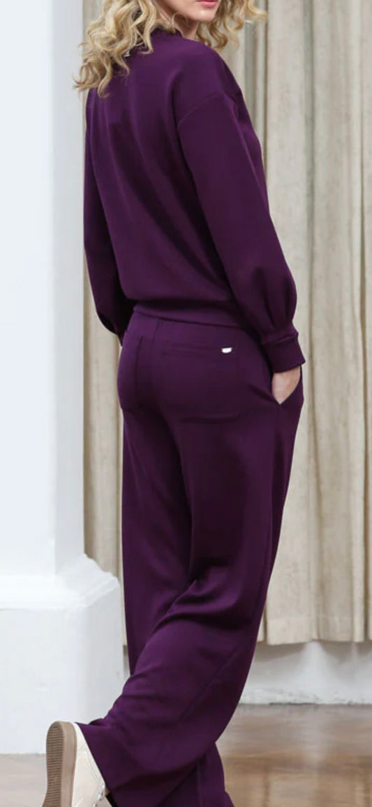 Juno Relax & Renew Joggers Plum