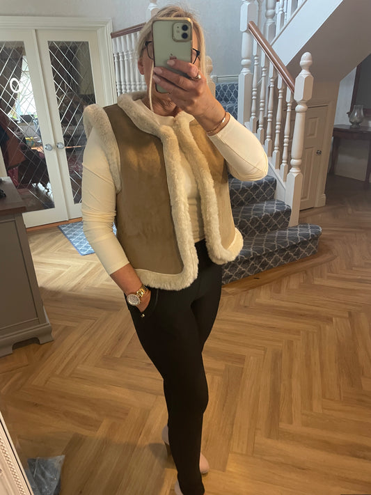 Faux Suede Gilet